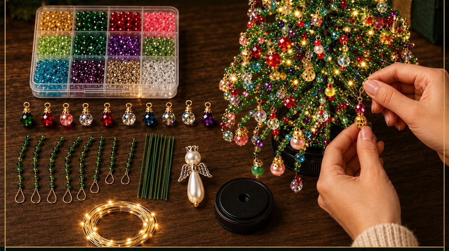 Kit Árvore de Natal de Miçangas para Montar