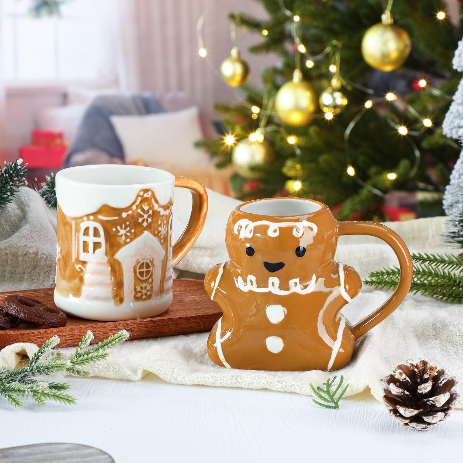 Caneca de Natal 3D de Cerâmica