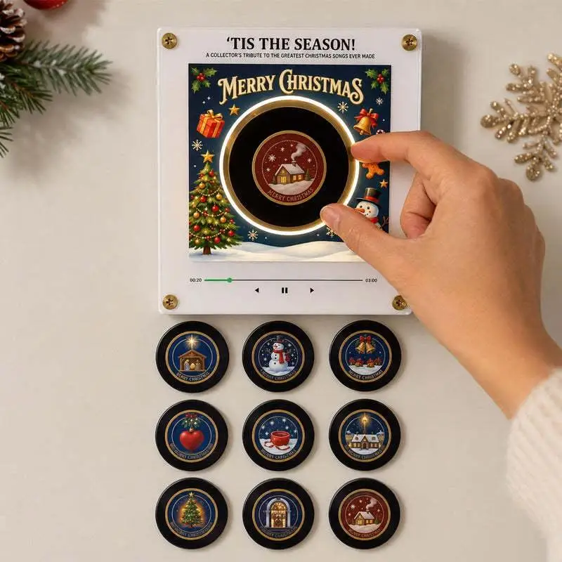 Toca-Discos de Geladeira com Músicas de Natal