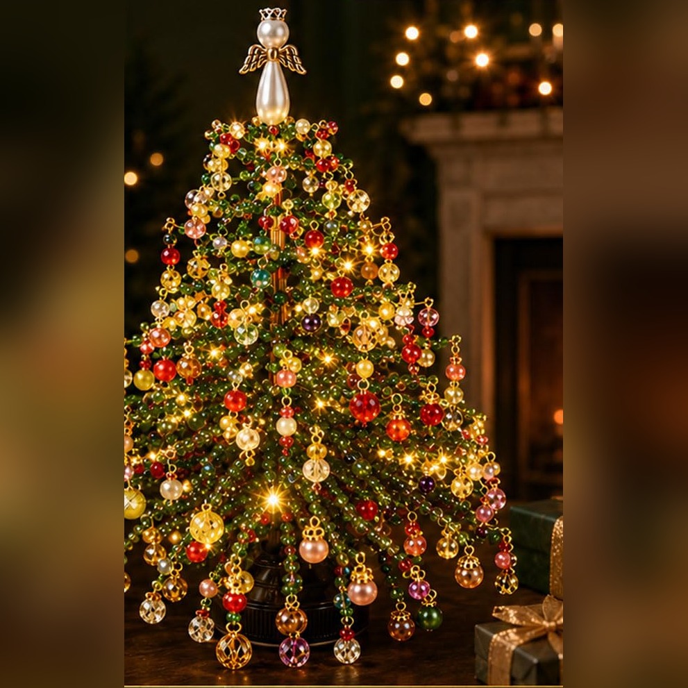 Kit Árvore de Natal de Miçangas para Montar